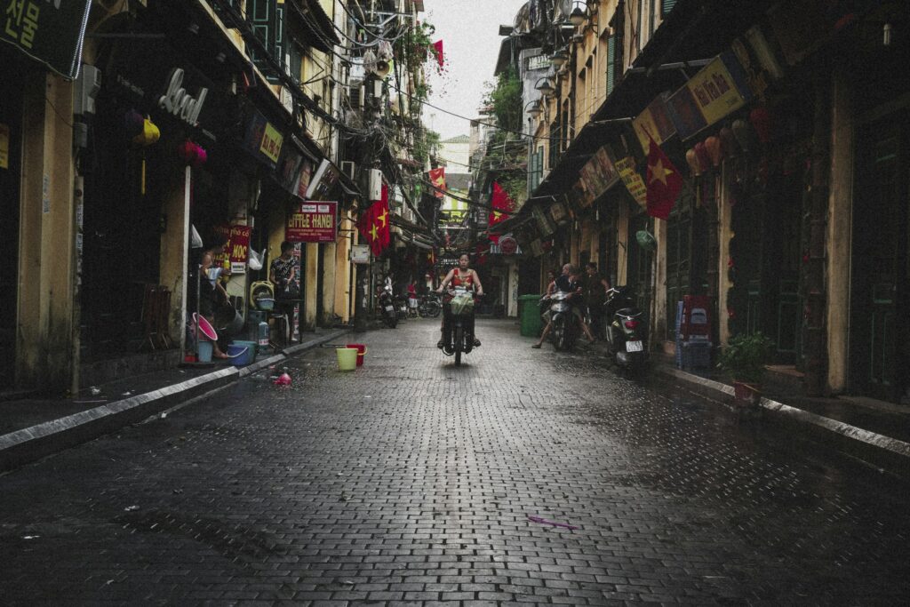 A quiet courtyard temple tucked behind Hanoi's Old Quarter