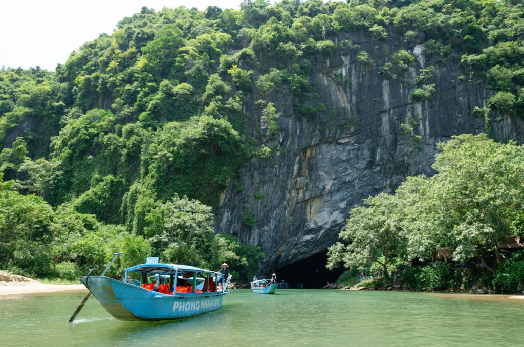 Vast limestone caverns in the Phong Nha karst region