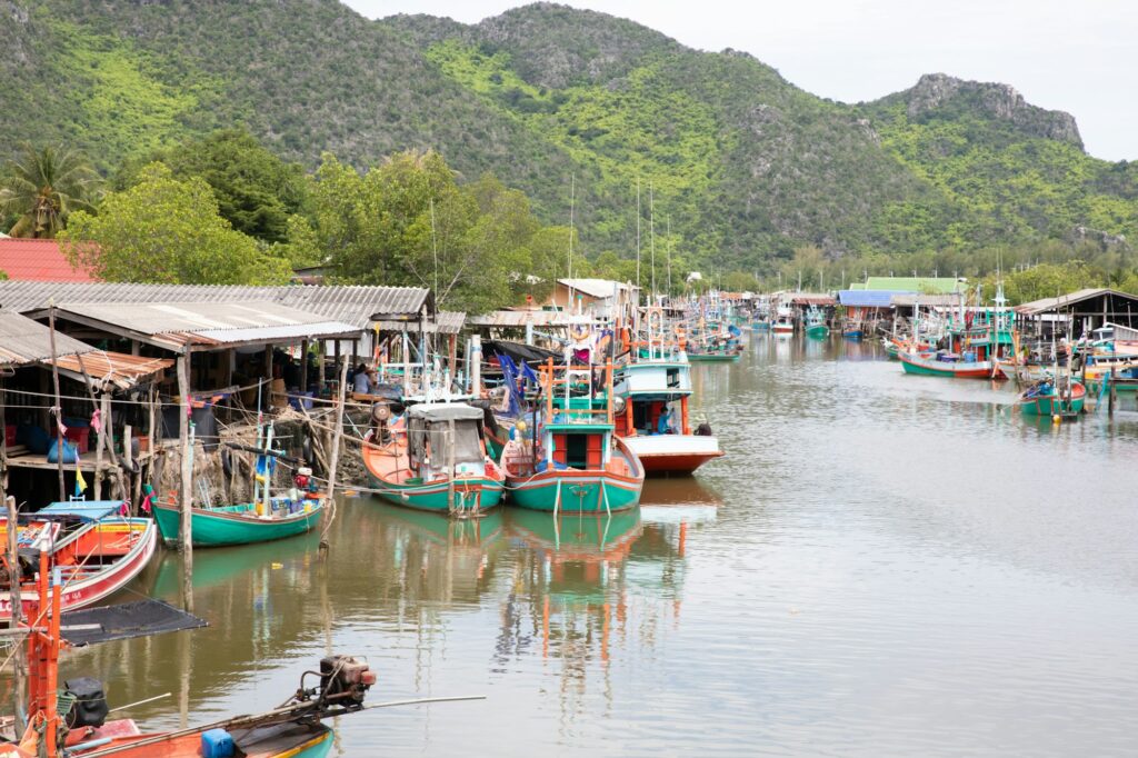 Thailand river village