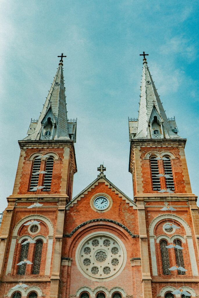 Ho Chi Minh City cathedral quiet street