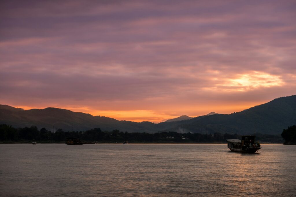 Mekong River Laos boat