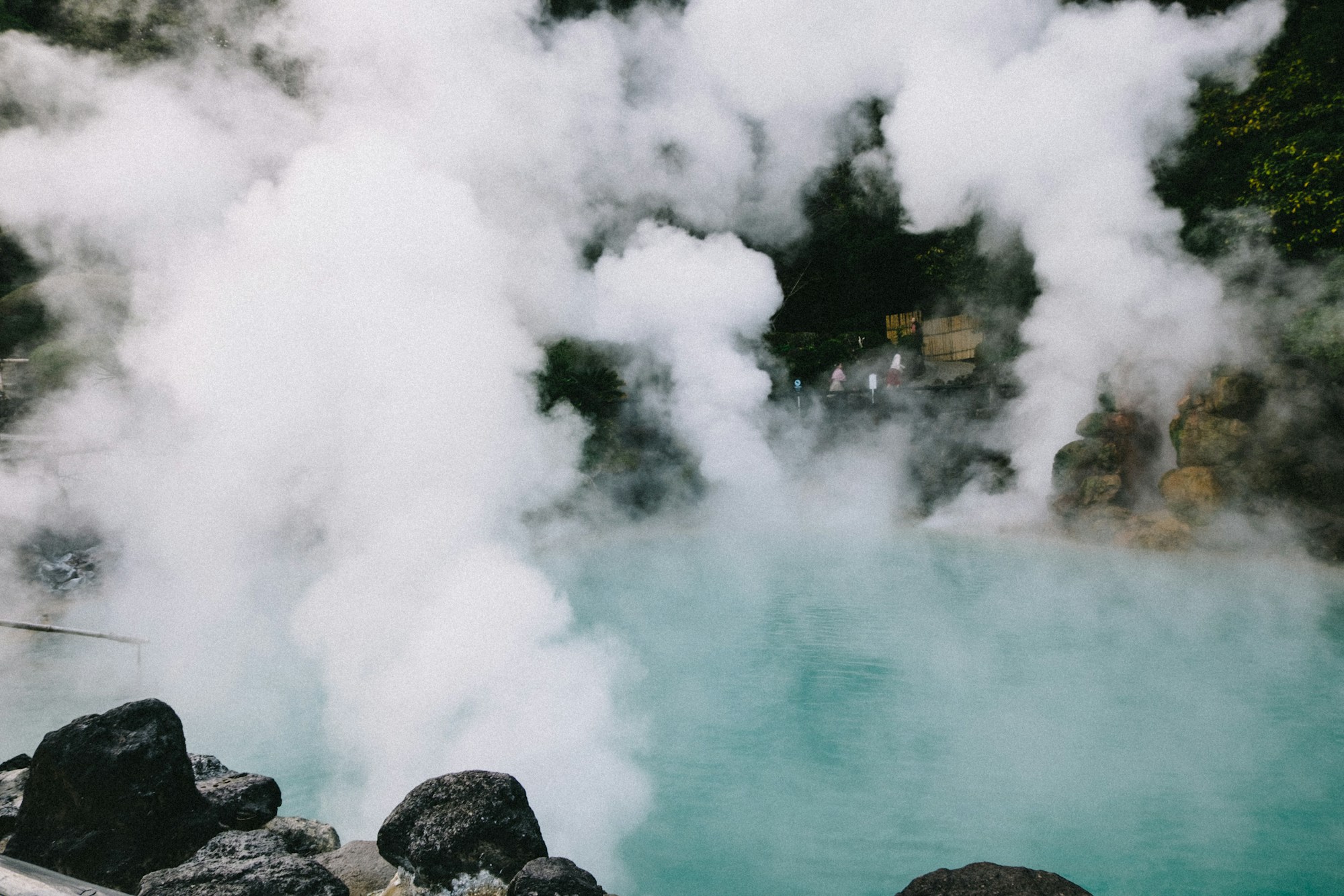 Steaming onsen pool, Kyushu — Kyushu: Hot Springs & Flavours