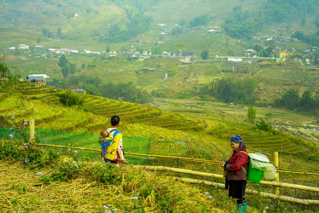 A market day gathering in a northern Vietnamese hill village