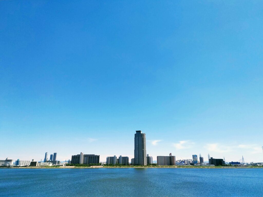 Osaka skyline clear day