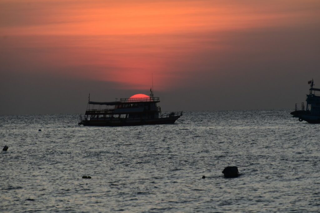 Thailand river houseboat